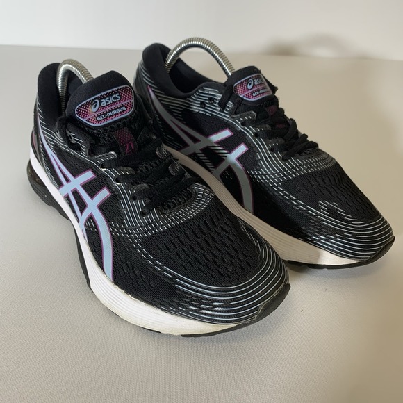Asics Shoes Womens 9.5 Nimbus 21 Black Skylight 1012A551 Running Workout - Picture 1 of 11
